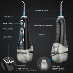 Wholesale 2500 Mah Battery Operated Water Flosser 5 Modes For Outsides And Home Usage from china suppliers