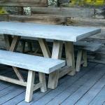 Customized Heavy Concrete Furniture Tables for Outdoor Living Table Sets In