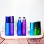10Ml Roll On Glass Roller Perfume Bottle With Stainless Steel Roller Ball