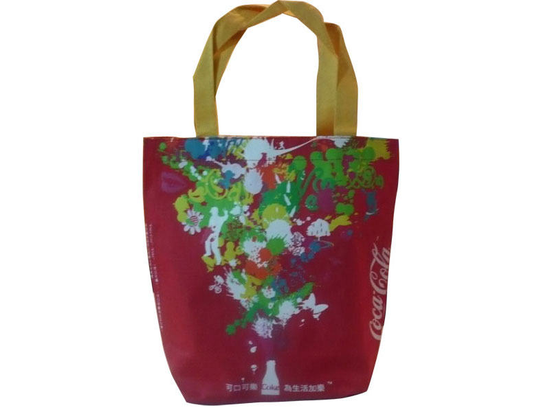 Red Cola Oxford Fabric Carrier Bags, Eco Friendly Shoppng Bag With Nylon Handle