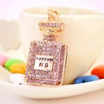 Heart Shaped Key Chain Ornaments 1.3 Inch Wide Crystal Irregular