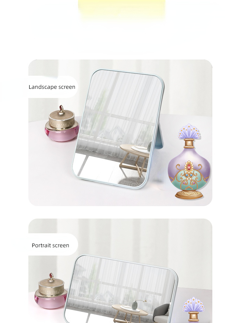 Mini Make-Up Vanity Dressing Square Compact With Logo Mirror for Fashion Design Style