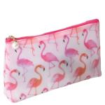 Frosted PVC Cosmetic Bag , triangle makeup bag Printing Red Cartoon Pattern