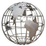 TUV Certified Mirror Polished Stainless Steel Sculpture Big Globe Statue OEM