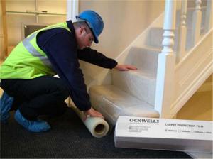 Wholesale 24&quot; 200' Carpet Shield Self Adhesive Film For Stairs Rug from china suppliers