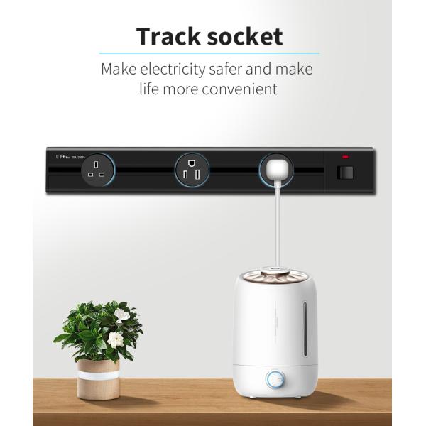 Electrical Universal Rail Power Track Socket Outlet For Wall Light Removable