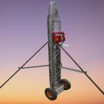 30M 11 Sections Freestanding Cell On Wheel Tower