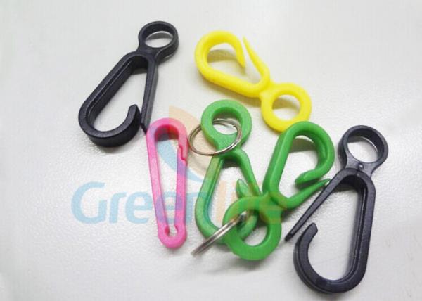 Quality Colorful POM Plastic Snap Hook , Lanyards Attaching Plastic Carabiner Hook for sale
