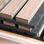 Natural Veneer Oak Polyester Wall Panel Eco Friendly Soundproof Wall Panels For