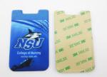 Custom 3M Sticker Royal Blue Lycra Phone Pocket Card Holder With Heat Transfer