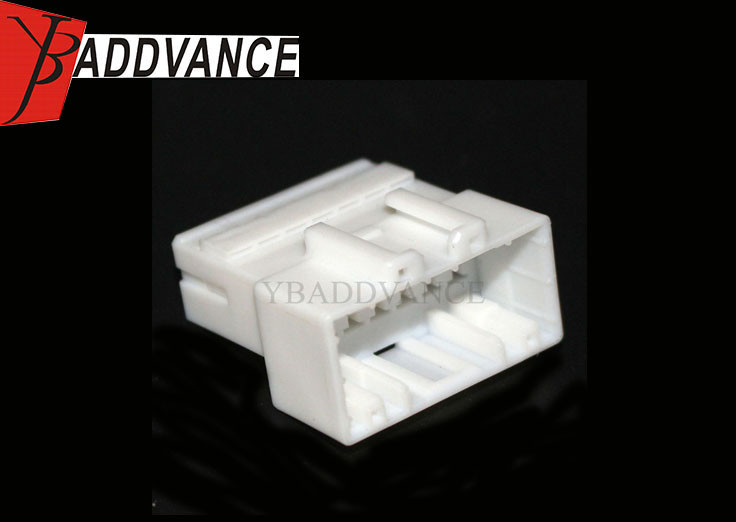 14 Pin Male Unsealed White Automotive Electrical Connectors Accepte OEM ODM