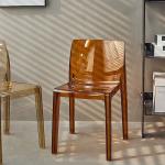 Modern Dining Side Chair, Flash Furniture Phantom Series Transparent Stacking