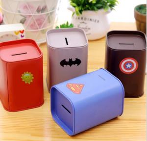 Wholesale OEM Large Money Saving Tin 4 Color Tin Can Piggy Bank from china suppliers