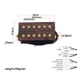 Rosewood Dual Coil Pickup Humbucker N9K/B12.5K Output For Electric Guitar With