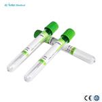 Plastic Green Gel Lithium Heparin Vacuumed Tubes Disposable