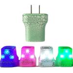 Ice Cracked Fast USB Chargers 5V 2.1A LED Flash Light Travel Adapter