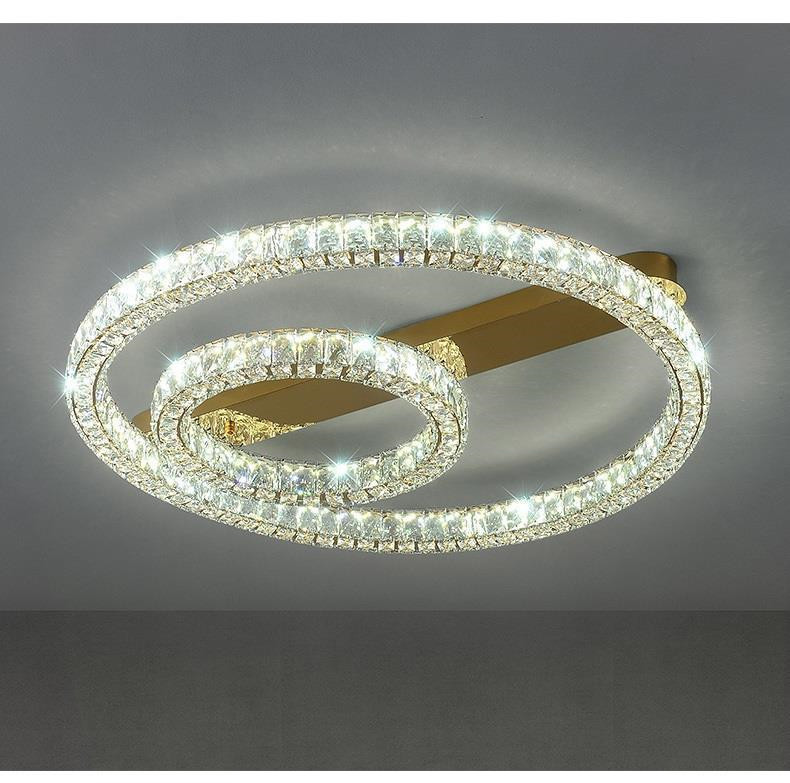 Luxury Ring Ceiling Lamp Modern Bedroom Living Room Crystal Ceiling Lamp(WH-CA-100)