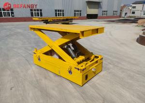 China Electrical Lift Steerable Hydraulic Transfer Trolley on sale