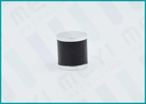 Wholesale Silver Top Perfume Bottle Caps Round Shape Customized Size With Black Leather from china suppliers