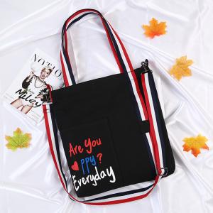 Wholesale new summer oblique span single-shoulder canvas bag small fresh art student bag printed shopping bag from china suppliers