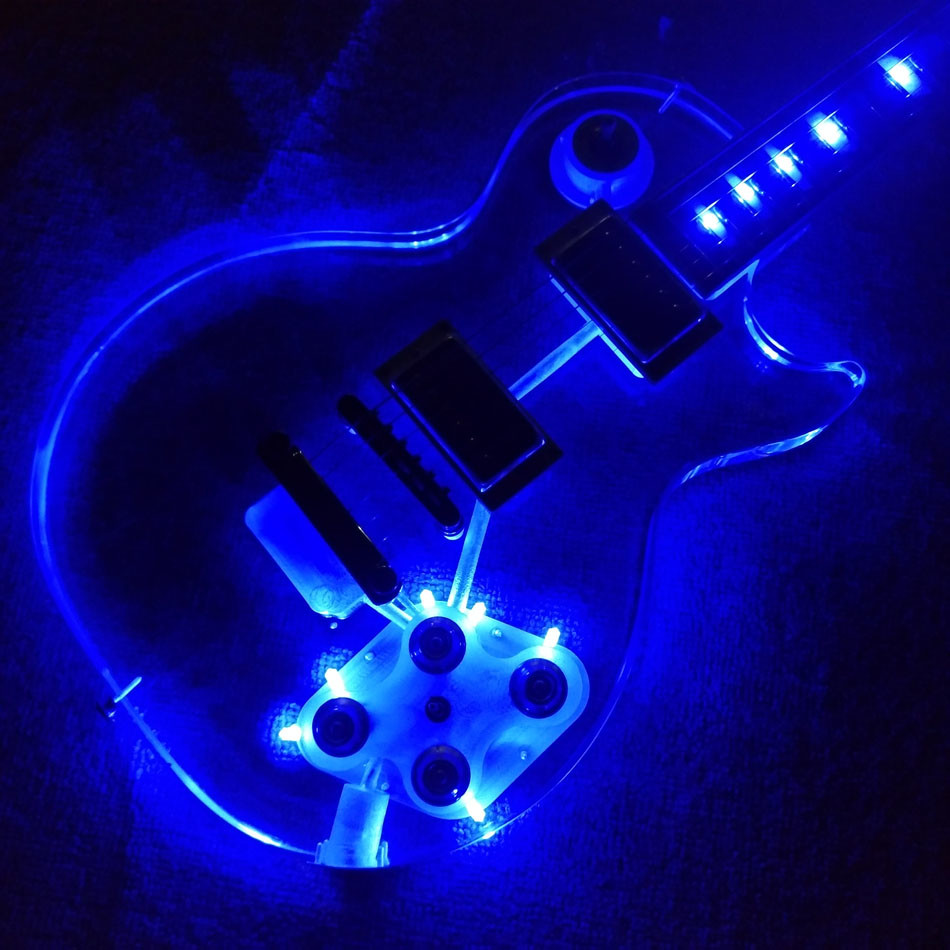 High quality Standard LP acrylic electric guitar, rosewood Fingerboard LED light LP 1959 R9 electric guitar, free shippi