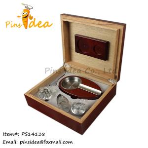 China Wood Humidor, Wood Ash Tray and Cigar Cutter Included , Wholesale Factory Price on sale