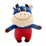 EN71 30cm Skin Friendly Company Zodiac Cow Plush Doll