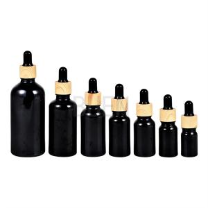 Wholesale Bamboo Cosmetic Glass Dropper Bottle , Cyinder Droppers For Essential Oils from china suppliers