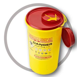 Wholesale 3 Litre Sharps disposal container, Sliding Lid, Red,Sharps Container | WinnerCare from china suppliers