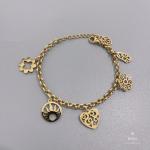 Ancient Greek 18k Gold Plated Stainless Steel Necklace With Tassel Large Pendant