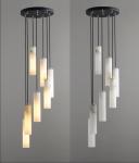 AC265V Contemporary Kitchen Modern Decorative Lamps Natural Marble Alabaster