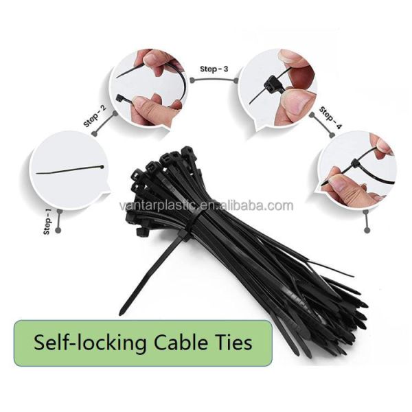 100pcs /bag PA66 Zip Wraps 4.8*400mm Cable Ties