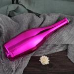 Glass Collar Material 750ml Champagne Glass Bottle with Electroplated Finish and