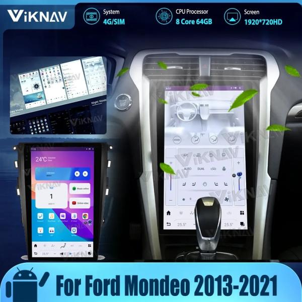 13.6Inch Android Auto Car radio For 2013--2021 Ford mondeo GPS Navigation