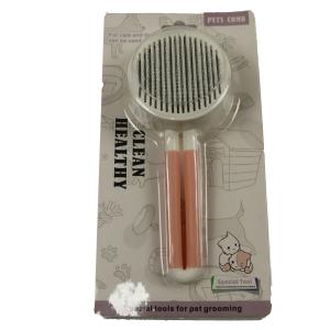 Wholesale Cat Shedding Brush Automatic Pet Comb Brush Metal One Click Self Cleaning 117g from china suppliers