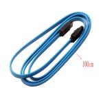 1M 3.3ft Blue Straight Locking Latching SATA III Cable Serial