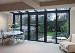 Aluminum Frame Commercial Aluminium Doors Tempered Glass Double Folding Durable