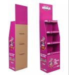 Corrugated Floor Shelf Cardboard POS Displays 5 Tier For Pet Store