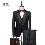Banquet Host Performance Suit in Woolen Cloth Fabric for Men's Evening Dress