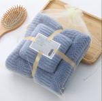 Thick and Soft Coral Fleece Bath Towel Set Perfect for All Ages Auspicious Grid