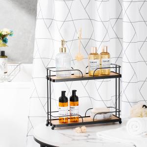 Wholesale Silver Metal 2 Tier Bathroom Shower Caddy Organizer For Neat Organization from china suppliers