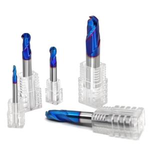 Wholesale HRC 40 To 68 Tungsten Carbide Ball Nose End Mills Cutters Set ISO from china suppliers