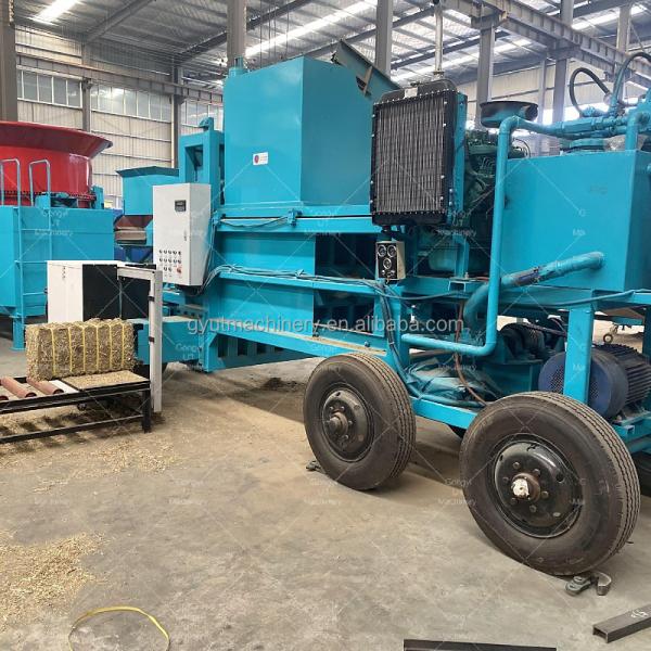 Wood Shavings Bedding Baler Bagging Packing Machine for Customized Bale Size 30x40x70cm