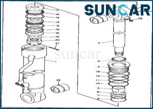 Wholesale 0265107 Stabilizer Cylinder Kit 495D 595 Deere Seal Repair Kit Excavator Hydraulic Seal Kit from china suppliers