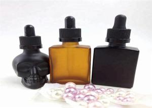 Wholesale Amber Frosted Rectangle Glass Dropper Bottles 30ml For Essential Oil E Liquid from china suppliers
