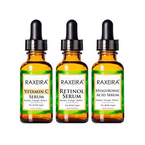 Wholesale ODM Essential Face Anti Aging Serum Set Contain Retinol Vitamin C And Hyaluronic Acid from china suppliers