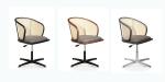 0.121CBM Cane Swivel Desk Fabric Executive Chair 17in PU Leisure
