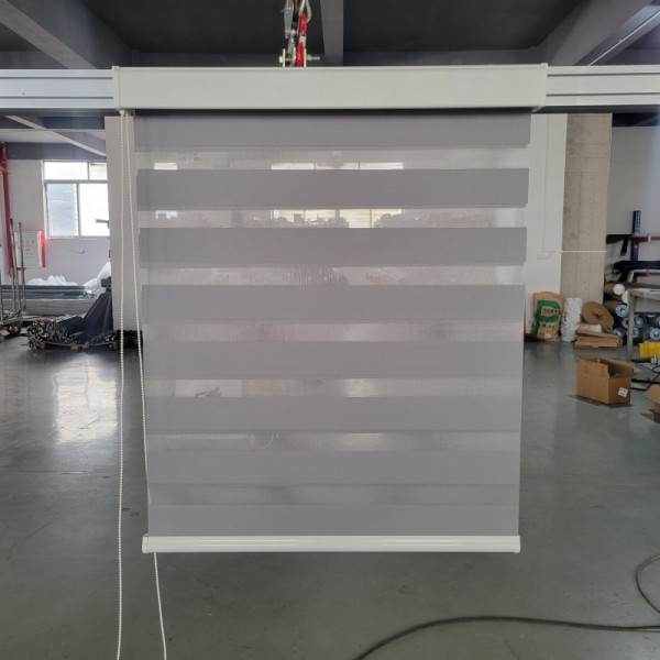 Stepless Light & Privacy Control bedroom windowsiles office double velvet zebra blinds