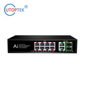 Wholesale 10/100/1000M 8POE+2UTP+2SFP IEEE802.3af/at POE Etherent switch for CCTV Network system from china suppliers