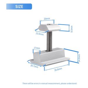 Wholesale Customized Silver Solar Panel Mid Clamp Mount Corrosion Resistant from china suppliers